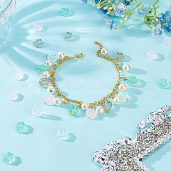 100шт 4 цвета прозрачные стеклянные бусины GLAA-OC0001-35