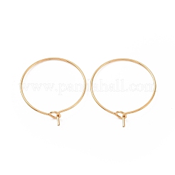 Accesorios para pendientes de aro de acero inoxidable quirúrgico 316L con revestimiento iónico (IP)&nbsp;STAS-D164-05G