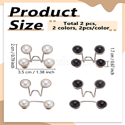 4 Satz Taillenspanner aus Zinklegierung in 2 Farben für Jeans&nbsp;FIND-LP0008-89