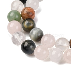 Нити бусин из натурального кварцевого кристалла G-B143-A01-8mm