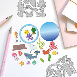 Океанский хрустальный шар DIY-WH0309-1831