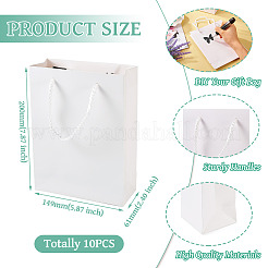 Складные подарочные пакеты из крафт-бумаги с ручкой ABAG-TAC0014-03