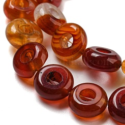 Fili di perline agata rosso naturale&nbsp;G-P536-A06-01