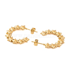 Серьги-гвоздики из нержавеющей стали 304 с ионным покрытием (IP) для женщин&nbsp;EJEW-P279-03G