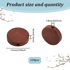 Бусины из натуральной груши&nbsp;WOOD-GO0001-17C