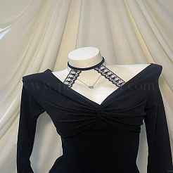 3 ярд кружевной отделки из полиэстера&nbsp;SRIB-LP0001-13B