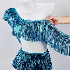 Отделка бахромой из полиэстера&nbsp;OCOR-WH0082-207D-1