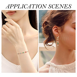 60 шт. 12 стиля латунные подвески-коннекторы из стекла k9&nbsp;KK-TA0003-13