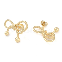 Латунные серьги-гвоздики для женщин&nbsp;EJEW-S225-12G-01