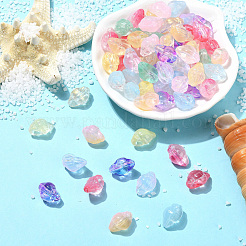 100 шт. 10-цветные прозрачные стеклянные бусины-спрей&nbsp;GLAA-CJ0002-72