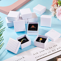 Подарочные коробки для хранения колец из фактурного картона с ромбами&nbsp;CON-TAC0001-07A