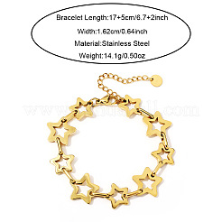 Браслеты-цепочки со звездочками из нержавеющей стали 304 для женщин FS-WGCA8F8-01