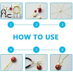 Круглые необработанные деревянные бусины и нейлоновая упаковка WOOD-PH0008-50