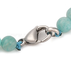 Наборы браслетов и ожерелий с круглыми бусинами из натурального амазонита SJEW-L132-19