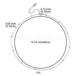 Ожерелье-спутниковая цепь из нержавеющей стали 304 для мужчин и женщин NJEW-YW0001-09