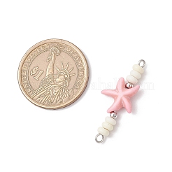 Подвески-коннекторы в виде бисера-рондель из окрашенной синтетической бирюзы в виде морского животного&nbsp;PALLOY-JF04058-01