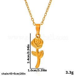 Ожерелья с подвеской в виде цветка из нержавеющей стали 304 для женщин&nbsp;MR4365-2