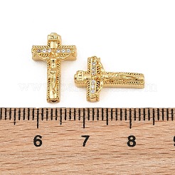 Pendentifs en laiton de Pâques sertis de micro-pavés de zircone cubique transparente&nbsp;CU-CBADC6C-10G-03