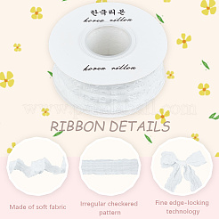 10 ярд льняной ленты с принтом в клетку OCOR-WH20001-13A