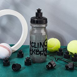プラスチックppネジハンドプッシュプルキャップ  スポーツドリンクボトル用  洗剤ボトル  ブラック  27x31mm  内径：24mm&nbsp;FIND-WH0159-14A