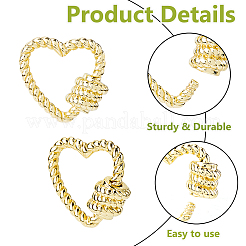 4 шт. латунные подвески-замки с винтовым карабином&nbsp;KK-DC0004-91