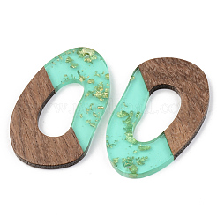 Подвески из прозрачной смолы и ореха RESI-S389-021A-B02