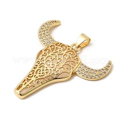 Messing micro pave klare zirkonia anhänger&nbsp;KK-H267-060D-G