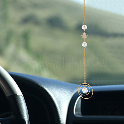 Стеклянный кулон со стразами HJEW-PH01748