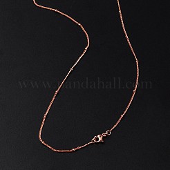 Collares de cadena satélite de latón con revestimiento de rejilla de 2 mm para mujeres y hombres&nbsp;MAK-L044-33RG