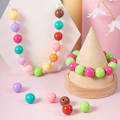 120шт 12 цвета непрозрачные акриловые бусины MACR-TA0001-31