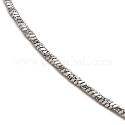 Anlaufgeschütztes 10-teiliges Schlangenketten-Set aus 304 Edelstahl mit Diamantschliff&nbsp;NJEW-K254-03P