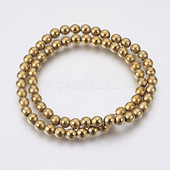 Electroplate non magnetici ematite sintetico fili di perline&nbsp;G-F585-C01-6mm