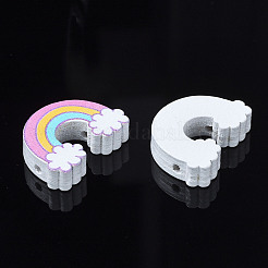 Набивные натуральные деревянные бусины WOOD-S055-28