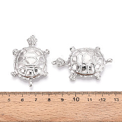 304ステンレススチール製タートルペンダント  ステンレス鋼色  47x29x6mm  穴：1.6mm&nbsp;STAS-T069-19P