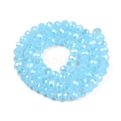 Стеклянные бусины с гальваническим покрытием  EGLA-A044-J6mm-A04