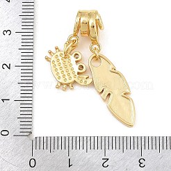 Pendenti in zirconi cubici trasparenti in micro pavè di ottone&nbsp;CU-CBAFB7D-05G-05