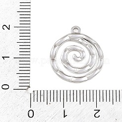 304ステンレスペンダント  渦チャーム  ステンレス鋼色  18.5x17x2mm  穴：1.4mm&nbsp;STAS-F361-03P
