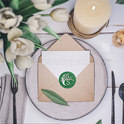 Латунная восковая печать штамп с ручкой&nbsp;AJEW-WH0184-0887