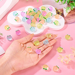 50 шт. 5-х цветные светящиеся полупрозрачные смоляные декоден-кабошоны&nbsp;RESI-TA0004-34