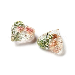 Подвески из прозрачной смолы с сухоцветами&nbsp;RESI-A043-03C