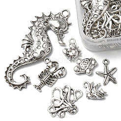 48 шт. 8 стильные подвески из сплава на тему морских животных в тибетском стиле FIND-FS0001-53