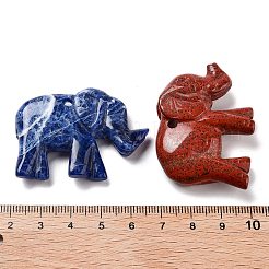 Подвески в виде животных из натуральной красной яшмы/содалита G-K383-03