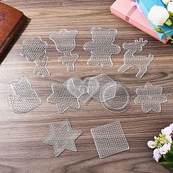 12 шт. 12 вида пластиковых перфорированных панелей для мини-сплавных бусин&nbsp;DIY-YW0017-55