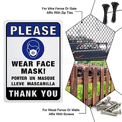 Уф-защищенный и водонепроницаемый алюминиевый предупреждающие знаки AJEW-GL0001-05C-01