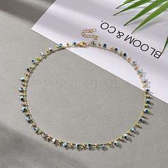 Круглые подвески сглаза ожерелья NJEW-JN03498