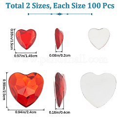 200 шт. 2-х видов акриловых стразовых кабошонов MACR-GF0001-03B