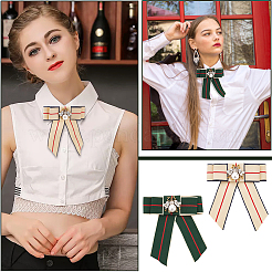 2 шт. брошь-бантик в виде пчелы из двухцветного сплава JEWB-BC0001-03