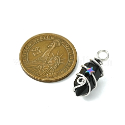 Двойные заостренные подвески из натурального смешанного камня&nbsp;PALLOY-JF02802-03