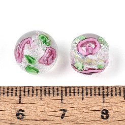 Нити из фольгированных бусин лэмпворк ручной работы&nbsp;FOIL-T008-05B