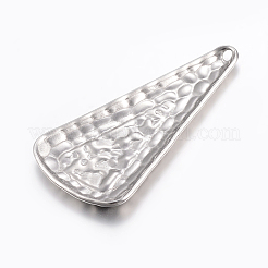 変色しにくい304ステンレススチールペンダント  三角形  ステンレス鋼色  42.5x21x3mm  穴：2mm&nbsp;STAS-E421-111P
